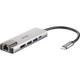 D-Link DUB-M520 base para portátil y replicador de puertos Alámbrico Thunderbolt 3 Aluminio, Hub USB plateado, Alámbrico, Thunderbolt 3, 60 W, 10,100,1000 Mbit/s, IEEE 802.3, IEEE 802.3ab, IEEE 802.3az, IEEE 802.3u, IEEE 802.3x, Aluminio