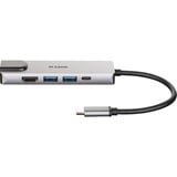 D-Link DUB-M520 base para portátil y replicador de puertos Alámbrico Thunderbolt 3 Aluminio, Hub USB plateado, Alámbrico, Thunderbolt 3, 60 W, 10,100,1000 Mbit/s, IEEE 802.3, IEEE 802.3ab, IEEE 802.3az, IEEE 802.3u, IEEE 802.3x, Aluminio