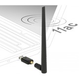 DeLOCK 12535 adaptador y tarjeta de red RF inalámbrico, Antena negro, Inalámbrico, USB, RF inalámbrico, Wi-Fi 5 (802.11ac), Negro