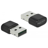 DeLOCK 61000 adaptador y tarjeta de red WLAN 433 Mbit/s, Adaptador Bluetooth Inalámbrico y alámbrico, USB, WLAN, 433 Mbit/s, Negro