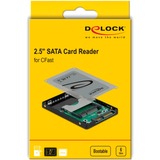 DeLOCK 91750 lector de tarjeta SATA Interno Gris, Lector de tarjetas CFast, Gris, SATA, 70 mm, 100 mm, 8 mm