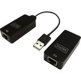 Digitus Cable alargador USB, USB 2.0, Extensor USB negro, USB 2.0, 200 mm, 105 mm, 220 mm, 37 mm, 5 - 45 °C, 0 - 45 °C