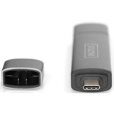 Digitus Dual Card Reader Hub USB-C™ / USB 3.0, OTG, Lector de tarjetas gris, OTG, MicroSD (TransFlash), SD, Aluminio, 5000 Mbit/s, Aluminio, CE, USB 3.2 Gen 1 (3.1 Gen 1) Type-A/Type-C