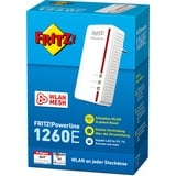 FRITZ! FRITZ!Powerline 1260, PowerLAN Powerline 1260, 1200 Mbit/s, IEEE 802.11a, IEEE 802.11b, IEEE 802.11g, IEEE 802.11h, IEEE 802.11i, Tipo F, Gigabit Ethernet, 10,100,1000 Mbit/s, 10BASE-T, 100BASE-T, 1000BASE-T