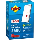 FRITZ! FRITZ!Repeater 2400, Repetidor FRITZ!Repeater 2400, Repetidor de red, 1733 Mbit/s, Ethernet, Blanco