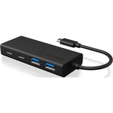 ICY BOX IB-HUB1426-CPD USB 3.2 Gen 1 (3.1 Gen 1) Type-C 5000 Mbit/s Negro, Hub USB negro, USB 3.2 Gen 1 (3.1 Gen 1) Type-C, USB 3.2 Gen 1 (3.1 Gen 1) Type-A, USB 3.2 Gen 1 (3.1 Gen 1) Type-C, 5000 Mbit/s, Negro, Aluminio, Plástico, 60 W