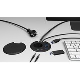 ICY BOX IB-HUB1430 toma de corriente Negro, Hub USB Negro, Plástico, Type F (CEE 7/4), 80 mm, 800 mm, 550 mm