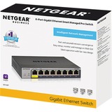 Netgear GS108T Gestionado L2 Gigabit Ethernet (10/100/1000) Gris, Interruptor/Conmutador Gestionado, L2, Gigabit Ethernet (10/100/1000), Bidireccional completo (Full duplex), Minorista