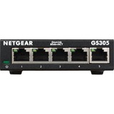 Netgear GS305 No administrado L2 Gigabit Ethernet (10/100/1000) Negro, Interruptor/Conmutador negro, No administrado, L2, Gigabit Ethernet (10/100/1000), Montaje de pared