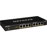 Netgear GS308PP No administrado Gigabit Ethernet (10/100/1000) Energía sobre Ethernet (PoE) Negro, Interruptor/Conmutador No administrado, Gigabit Ethernet (10/100/1000), Bidireccional completo (Full duplex), Energía sobre Ethernet (PoE), Montaje en rack, Montaje de pared