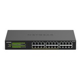 Netgear GS324P No administrado Gigabit Ethernet (10/100/1000) Energía sobre Ethernet (PoE) 1U Negro, Interruptor/Conmutador No administrado, Gigabit Ethernet (10/100/1000), Bidireccional completo (Full duplex), Energía sobre Ethernet (PoE), Montaje en rack, 1U