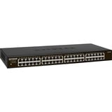 Netgear GS348 No administrado Gigabit Ethernet (10/100/1000) 1U Negro, Interruptor/Conmutador No administrado, Gigabit Ethernet (10/100/1000), Montaje en rack, 1U