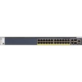Netgear M4300-28G-PoE+(1000W)/US/EMEA Gestionado Gigabit Ethernet (10/100/1000) Energía sobre Ethernet (PoE) 1U Negro, Interruptor/Conmutador Gestionado, Gigabit Ethernet (10/100/1000), Energía sobre Ethernet (PoE), 1U