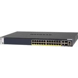 Netgear M4300-28G-PoE+(1000W)/US/EMEA Gestionado Gigabit Ethernet (10/100/1000) Energía sobre Ethernet (PoE) 1U Negro, Interruptor/Conmutador Gestionado, Gigabit Ethernet (10/100/1000), Energía sobre Ethernet (PoE), 1U