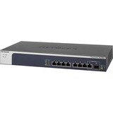 Netgear XS508M No administrado 10G Ethernet (100/1000/10000) Gris, Plata, Interruptor/Conmutador No administrado, 10G Ethernet (100/1000/10000), Montaje en rack