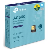 TP-Link Archer T2U Nano WLAN 433 Mbit/s, Adaptador Wi-Fi negro, Alámbrico, USB, WLAN, Wi-Fi 5 (802.11ac), 433 Mbit/s, Negro