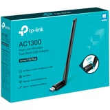 TP-Link Archer T3U Plus WLAN 867 Mbit/s, Adaptador Wi-Fi negro, Inalámbrico, USB, WLAN, Wi-Fi 5 (802.11ac), 867 Mbit/s, Negro