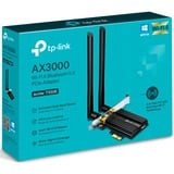 TP-Link Archer TX50E WLAN / Bluetooth 2402 Mbit/s, Adaptador Wi-Fi Inalámbrico, PCI Express, WLAN / Bluetooth, Wi-Fi 6 (802.11ax), 2402 Mbit/s, Negro, Metálico