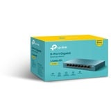 TP-Link LS108G switch No administrado Gigabit Ethernet (10/100/1000) Azul, Interruptor/Conmutador azul, No administrado, Gigabit Ethernet (10/100/1000)