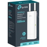 TP-Link Omada EAP110-Outdoor 300 Mbit/s Blanco Energía sobre Ethernet (PoE), Punto de acceso blanco, 2,4 GHz, 300 Mbit/s, WPA-Enterprise, WPA-PSK, WPA2-Enterprise, WPA2-PSK, 10,100 Mbit/s