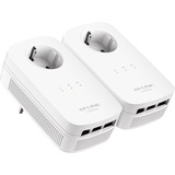 TP-Link TL-PA8030P KIT adaptador de red PowerLine 1200 Mbit/s Ethernet Blanco 2 pieza(s), PowerLAN blanco, 1200 Mbit/s, IEEE 802.3, IEEE 802.3ab, IEEE 802.3u, Gigabit Ethernet, 10,100,1000 Mbit/s, 10BASE-T, 100BASE-TX, 1000BASE-T, HomePlug AV2