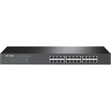 TP-Link TL-SF1024 No administrado Fast Ethernet (10/100) 1U Gris, Interruptor/Conmutador negro, No administrado, Fast Ethernet (10/100), Bidireccional completo (Full duplex), Montaje en rack, 1U
