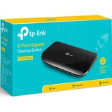 TP-Link TL-SG1008D No administrado Gigabit Ethernet (10/100/1000) Negro, Interruptor/Conmutador negro, No administrado, Gigabit Ethernet (10/100/1000), Montaje de pared