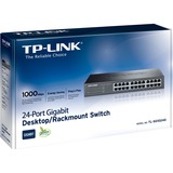 TP-Link TL-SG1024D No administrado Gigabit Ethernet (10/100/1000) Gris, Interruptor/Conmutador No administrado, Gigabit Ethernet (10/100/1000), Bidireccional completo (Full duplex), Montaje en rack, Minorista