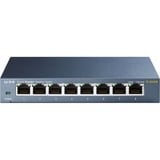 TP-Link TL-SG108 switch No administrado L2 Gigabit Ethernet (10/100/1000) Negro, Interruptor/Conmutador gris, No administrado, L2, Gigabit Ethernet (10/100/1000), Bidireccional completo (Full duplex), Montaje de pared