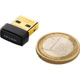 TP-Link TL-WN725N adaptador y tarjeta de red WLAN 150 Mbit/s, Adaptador Wi-Fi negro, Inalámbrico, USB, WLAN, Wi-Fi 4 (802.11n), 150 Mbit/s, Negro, Minorista