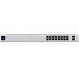 Ubiquiti UniFi 16-Port PoE , Interruptor/Conmutador gris, Gestionado, L2/L3, Gigabit Ethernet (10/100/1000), Energía sobre Ethernet (PoE), Montaje en rack, 1U