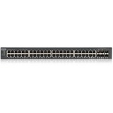 Zyxel GS1920-48V2 Gestionado Gigabit Ethernet (10/100/1000) Negro, Interruptor/Conmutador negro, Gestionado, Gigabit Ethernet (10/100/1000), Montaje en rack