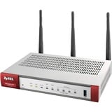 USG20W-VPN-EU0101F router inalámbrico Gigabit Ethernet Doble banda (2,4 GHz / 5 GHz) Gris, Rojo, Cortafuegos