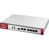 Zyxel USG Flex 200 cortafuegos (hardware) 1,8 Gbit/s 1,8 Gbit/s, 0,45 Gbit/s, 100 Gbit/s, 60 transacciones por segundo, 45,38 BTU/h, 529688,2 h