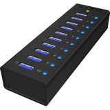 ICY BOX IB-AC6110 USB 3.2 Gen 1 (3.1 Gen 1) Type-B 5000 Mbit/s Negro, Hub USB negro, USB 3.2 Gen 1 (3.1 Gen 1) Type-B, USB 3.2 Gen 1 (3.1 Gen 1) Type-A, 5000 Mbit/s, Negro, Aluminio, China