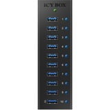 ICY BOX IB-AC6110 USB 3.2 Gen 1 (3.1 Gen 1) Type-B 5000 Mbit/s Negro, Hub USB negro, USB 3.2 Gen 1 (3.1 Gen 1) Type-B, USB 3.2 Gen 1 (3.1 Gen 1) Type-A, 5000 Mbit/s, Negro, Aluminio, China