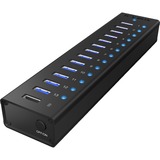ICY BOX IB-AC6113 USB 3.2 Gen 1 (3.1 Gen 1) Type-B 5000 Mbit/s Negro, Hub USB negro, USB 3.2 Gen 1 (3.1 Gen 1) Type-B, USB 3.2 Gen 1 (3.1 Gen 1) Type-A, 5000 Mbit/s, Negro, Aluminio, China