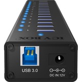 ICY BOX IB-AC6113 USB 3.2 Gen 1 (3.1 Gen 1) Type-B 5000 Mbit/s Negro, Hub USB negro, USB 3.2 Gen 1 (3.1 Gen 1) Type-B, USB 3.2 Gen 1 (3.1 Gen 1) Type-A, 5000 Mbit/s, Negro, Aluminio, China