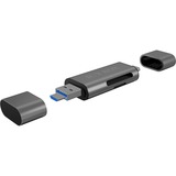 ICY BOX IB-CR200-C lector de tarjeta USB 2.0 Antracita, Lector de tarjetas antracita, MMC, MicroSD (TransFlash), MicroSDHC, MicroSDXC, SD, SDHC, SDXC, Antracita, 480 Mbit/s, Aluminio, Plástico, USB 2.0, USB