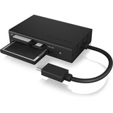 ICY BOX IB-CR401-C3 lector de tarjeta USB 3.2 Gen 1 (3.1 Gen 1) Type-C Negro, Lector de tarjetas antracita, CF, MicroSD (TransFlash), MicroSDHC, MicroSDXC, SD, SDHC, SDXC, Negro, Aluminio, Plástico, USB 3.2 Gen 1 (3.1 Gen 1) Type-C, USB, 49 mm
