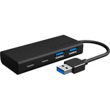ICY BOX IB-HUB1426-U3 USB 3.2 Gen 1 (3.1 Gen 1) Type-A 5000 Mbit/s Negro, Hub USB negro, USB 3.2 Gen 1 (3.1 Gen 1) Type-A, USB 3.2 Gen 1 (3.1 Gen 1) Type-A, USB 3.2 Gen 1 (3.1 Gen 1) Type-C, 5000 Mbit/s, Negro, Aluminio, Plástico, 0,1 m