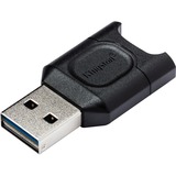 Kingston MobileLite Plus lector de tarjeta USB 3.2 Gen 1 (3.1 Gen 1) Type-A Negro, Lector de tarjetas negro, MicroSD (TransFlash), Negro, USB 3.2 Gen 1 (3.1 Gen 1) Type-A, 36,6 mm, 20 mm, 7,5 mm