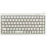 CHERRY G84-4100 teclado Universal USB QWERTY Inglés de EE. UU. Gris blanco, Mini, Alámbrico, USB, QWERTY, Gris