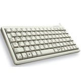 CHERRY G84-4100 teclado Universal USB QWERTY Inglés de EE. UU. Gris blanco, Mini, Alámbrico, USB, QWERTY, Gris