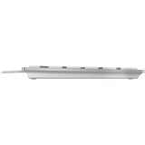 CHERRY KC 6000 SLIM FOR MAC teclado Oficina USB QWERTY Inglés de EE. UU. Plata plateado/blanco, Completo (100%), Alámbrico, USB, QWERTY, Plata