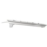 CHERRY KC 6000 SLIM FOR MAC teclado Oficina USB QWERTY Inglés de EE. UU. Plata plateado/blanco, Completo (100%), Alámbrico, USB, QWERTY, Plata