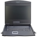 Digitus Consola modular con TFT de 19" (48,3 cm), KVM Cat.5 de 8 puertos y panel táctil, teclado alemán, Switch KVM 3 cm), KVM Cat.5 de 8 puertos y panel táctil, teclado alemán, 48,3 cm (19"), 1366 x 768 Pixeles, 1000:1, TFT, 16,78 millones de colores, Cat 5