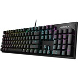 GIGABYTE AORUS K1 teclado Juego USB QWERTY Inglés Negro, Teclado para gaming negro, Alámbrico, USB, Interruptor mecánico, QWERTY, LED RGB, Negro