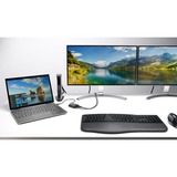 Kensington Pro Fit Ergo teclado Universal RF inalámbrica + USB QWERTZ Alemán Negro negro, Completo (100%), Inalámbrico y alámbrico, RF inalámbrica + USB, QWERTZ, Negro