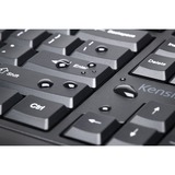 Kensington Pro Fit Ergo teclado Universal RF inalámbrica + USB QWERTZ Alemán Negro negro, Completo (100%), Inalámbrico y alámbrico, RF inalámbrica + USB, QWERTZ, Negro
